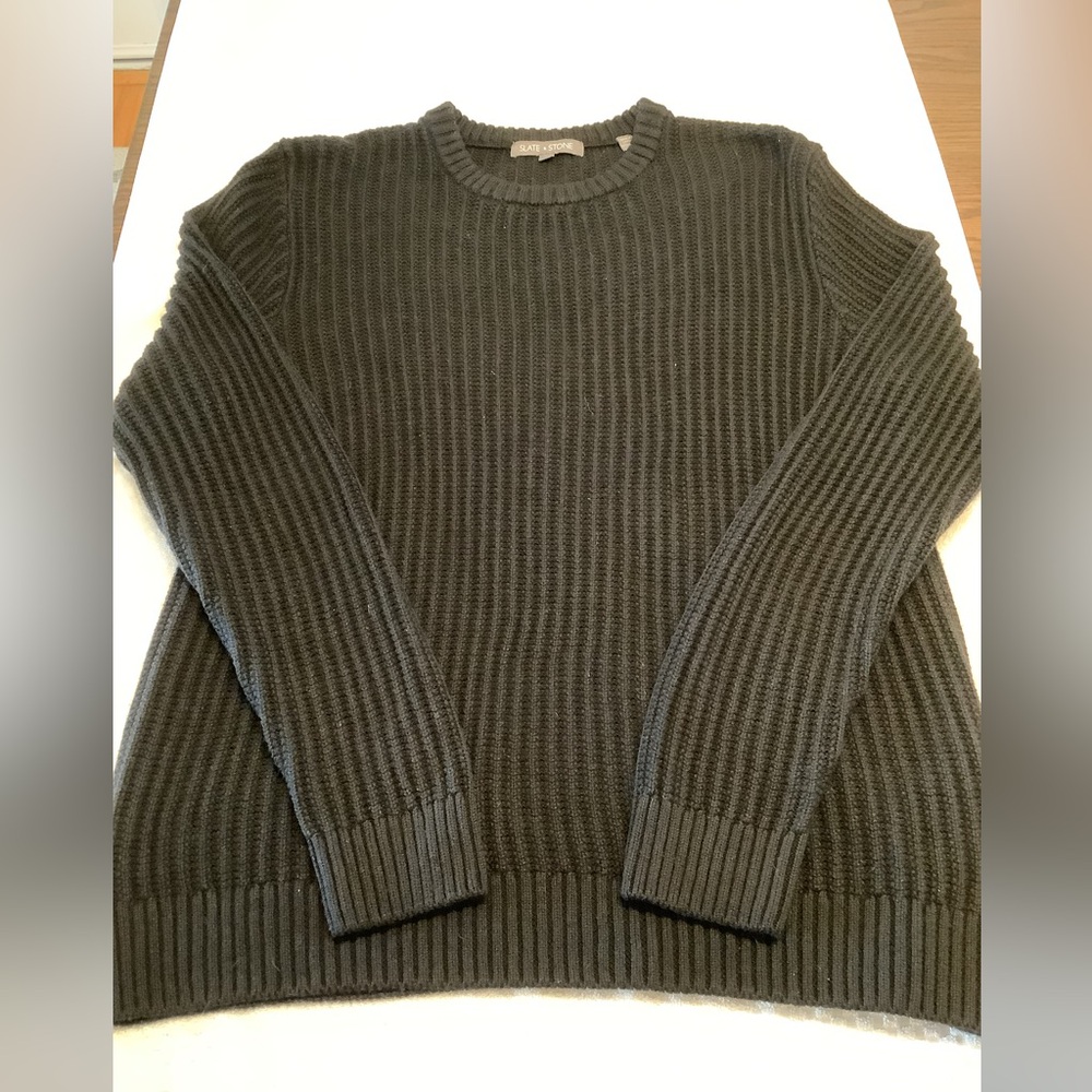 MINT BLACK MENS XL SLATE & STONE CREW NECK SWEATER